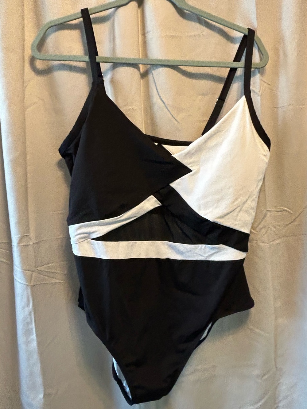 Black & White One-Piece Swimsuit - Classic Colorblock